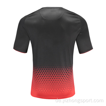 Herren Dry Fit Soccer Wear T-Shirt Rot